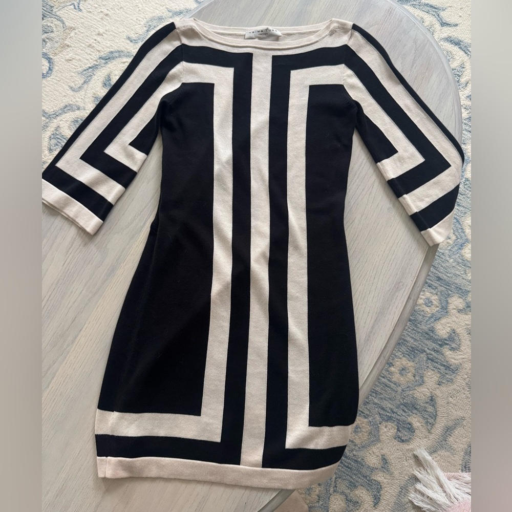 Trina Turk Black and White Mini Dress - Picture 3 of 4